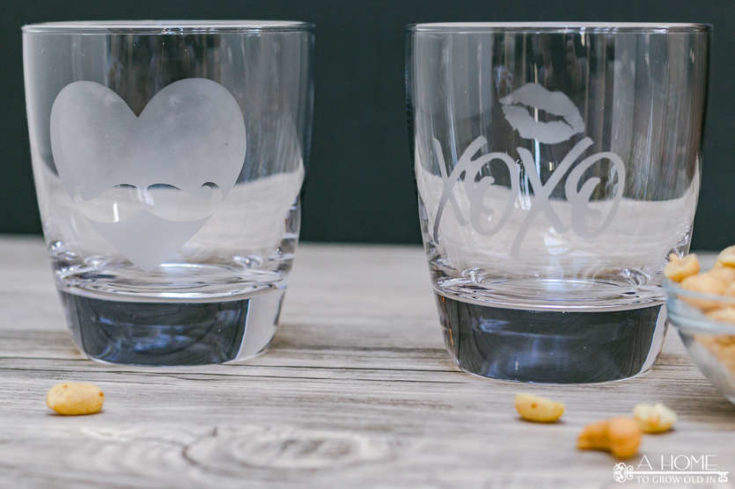 DIY Etched Glass Whiskey Tumbler